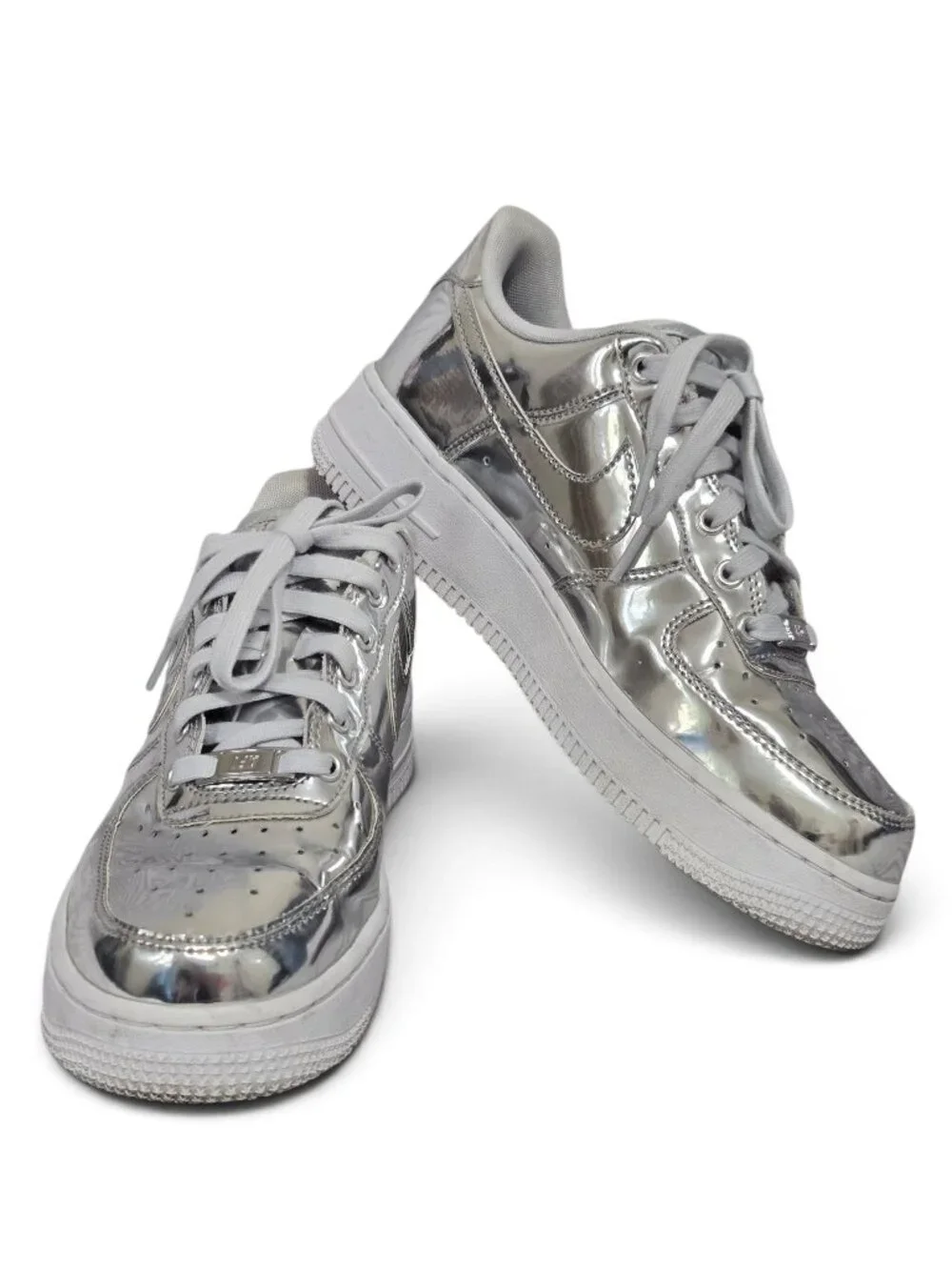 Nike Air Force 1 SP Liquid Metal / Metallic Chrome size 7.5 womens